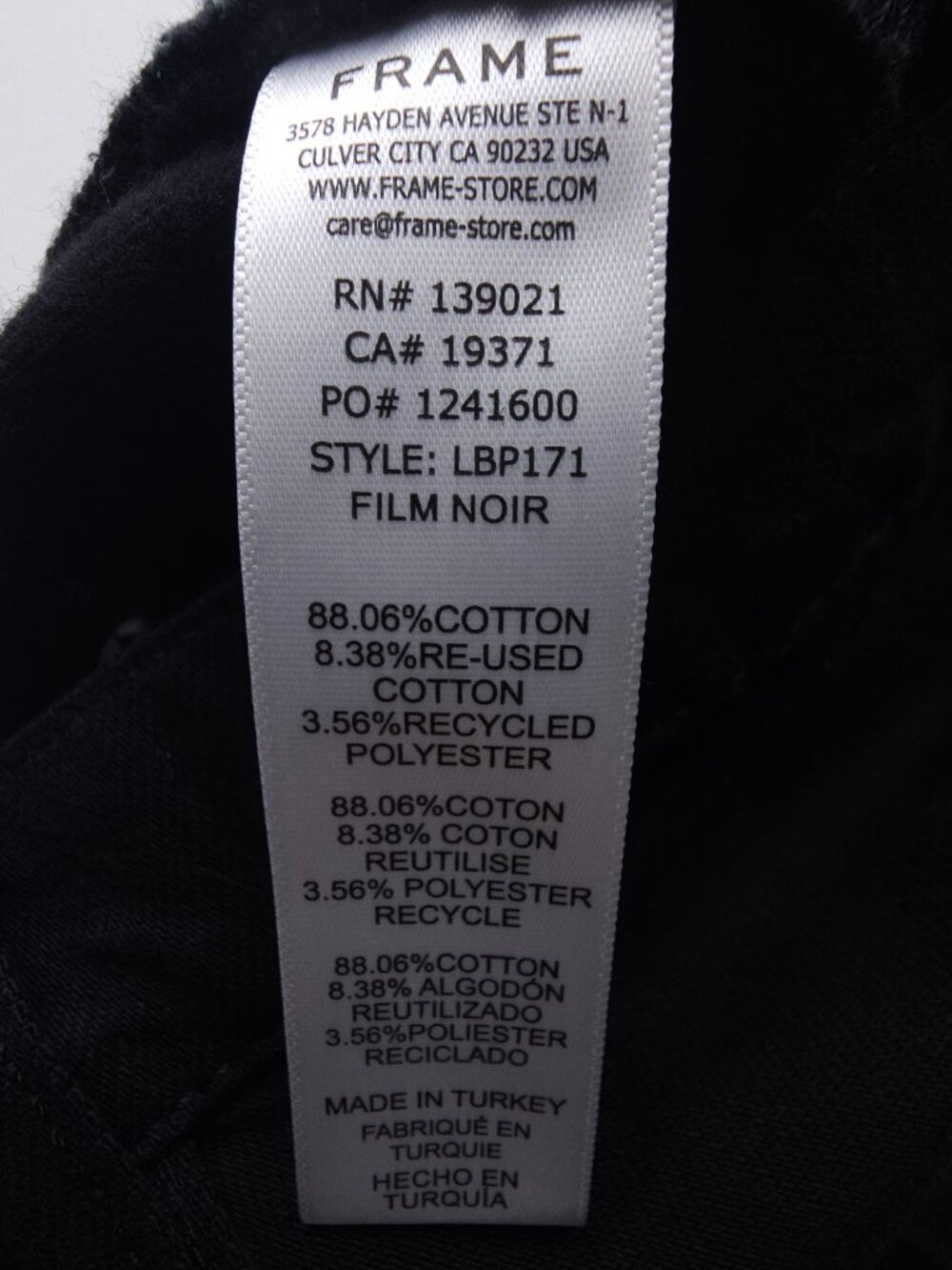 FRAME le baggy palazzo black jeans size 25 - Picture 8 of 10